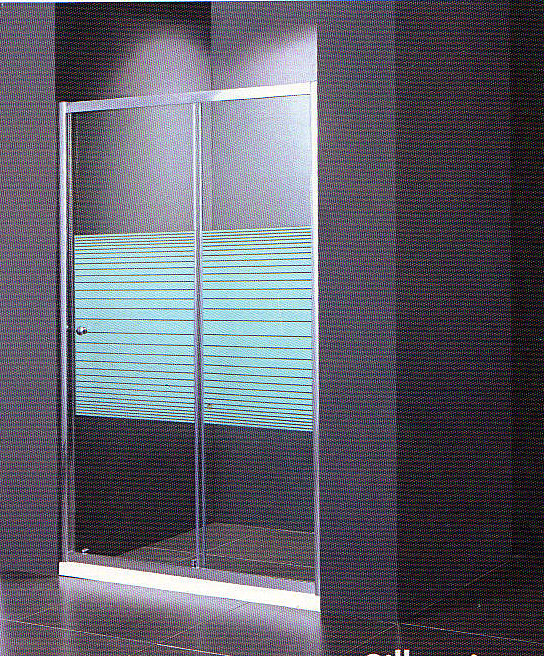 NETTUNO6121 CABIN SLIDING DOOR TRANSPARENT GLASS 98-100CHROME H1